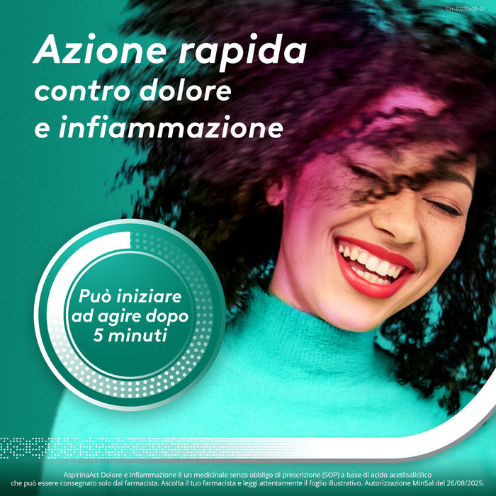 AspirinaAct Dolore e Infiammazione Antidolorifico Antinfiammatorio per Mal di Testa e Dolori 12 Cpr