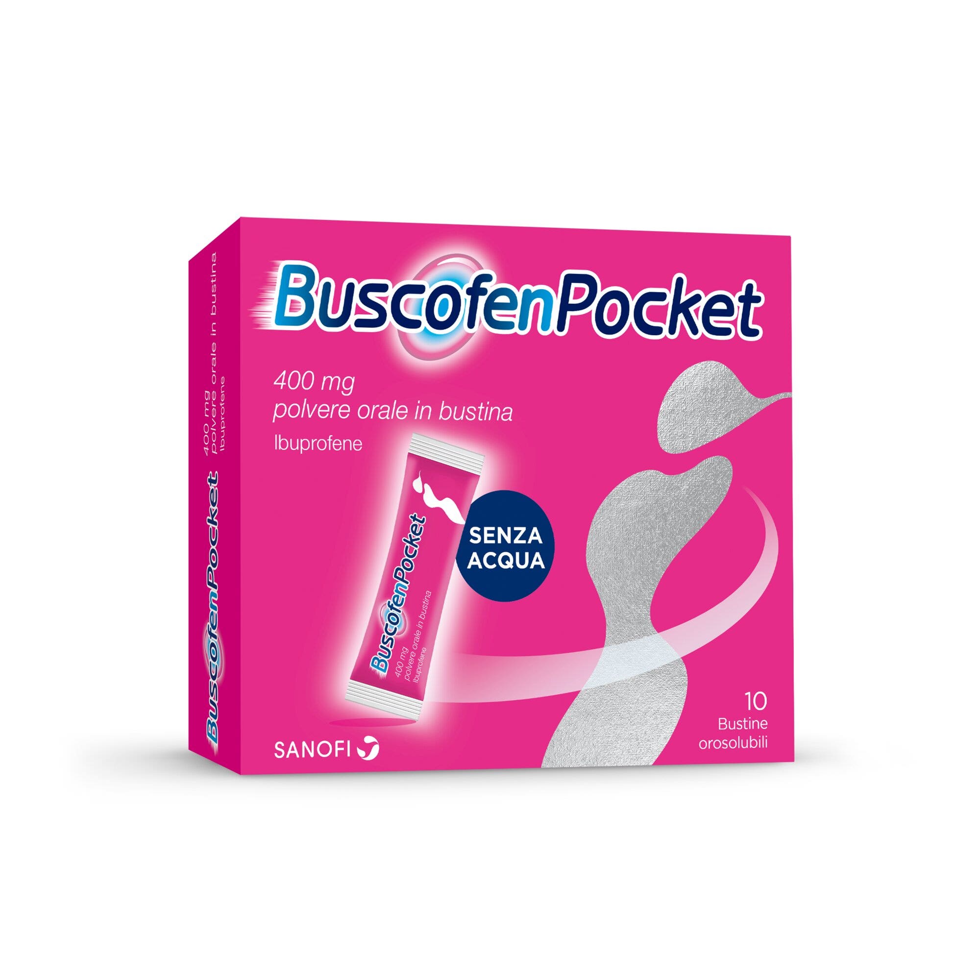 BuscofenPocket 400mg Con Ibuprofene Analgesico Contro Dolori Da Ciclo 10 Bustine-8