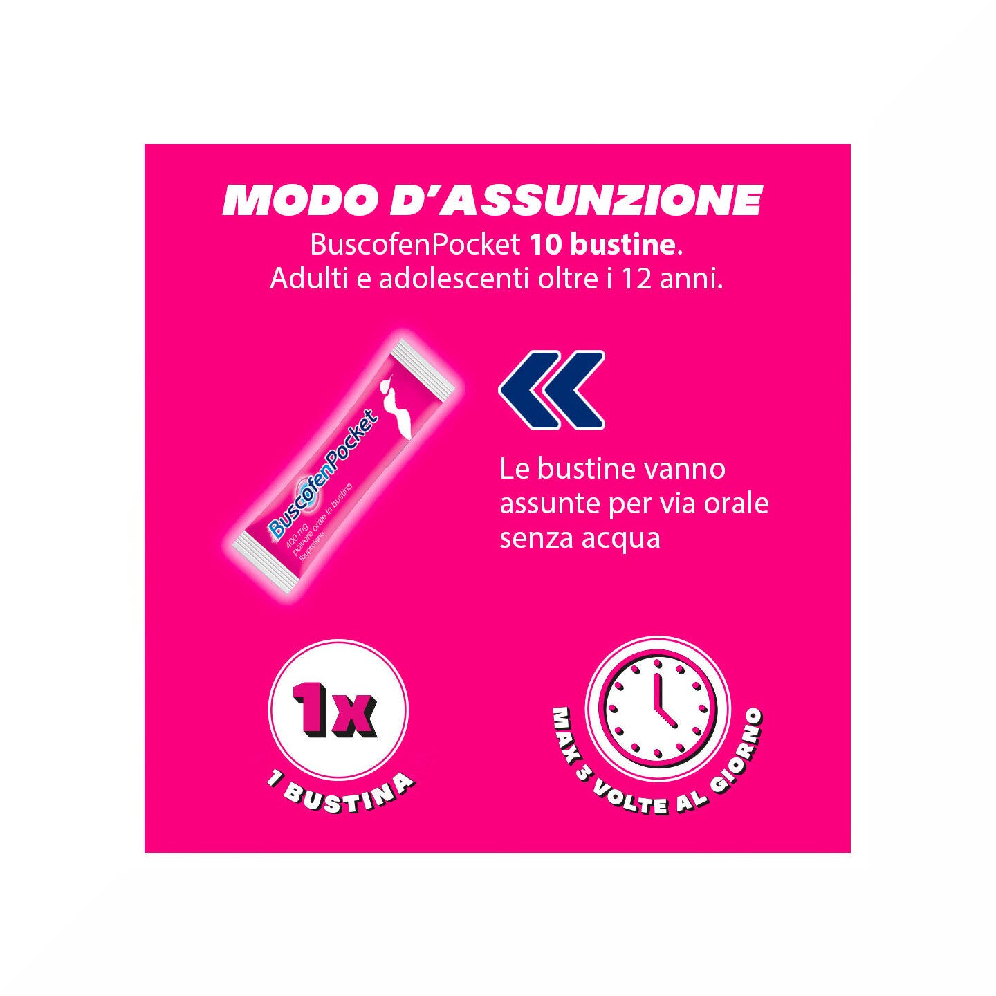 BuscofenPocket 400mg Con Ibuprofene Analgesico Contro Dolori Da Ciclo 10 Bustine-13
