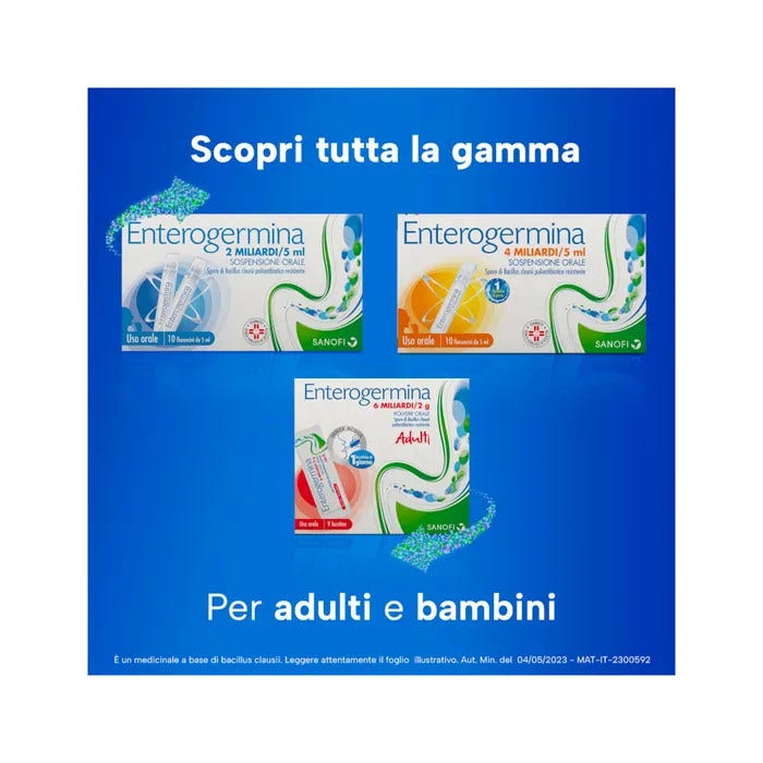 Enterogermina 10 Flaconi 2 Miliardi/5ml-6