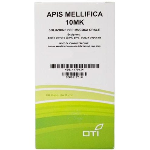 Oti Apis Mellifica 10mk 20 Fiale 2ml Soluzione Fisiologica Per Mucosa Orale-1