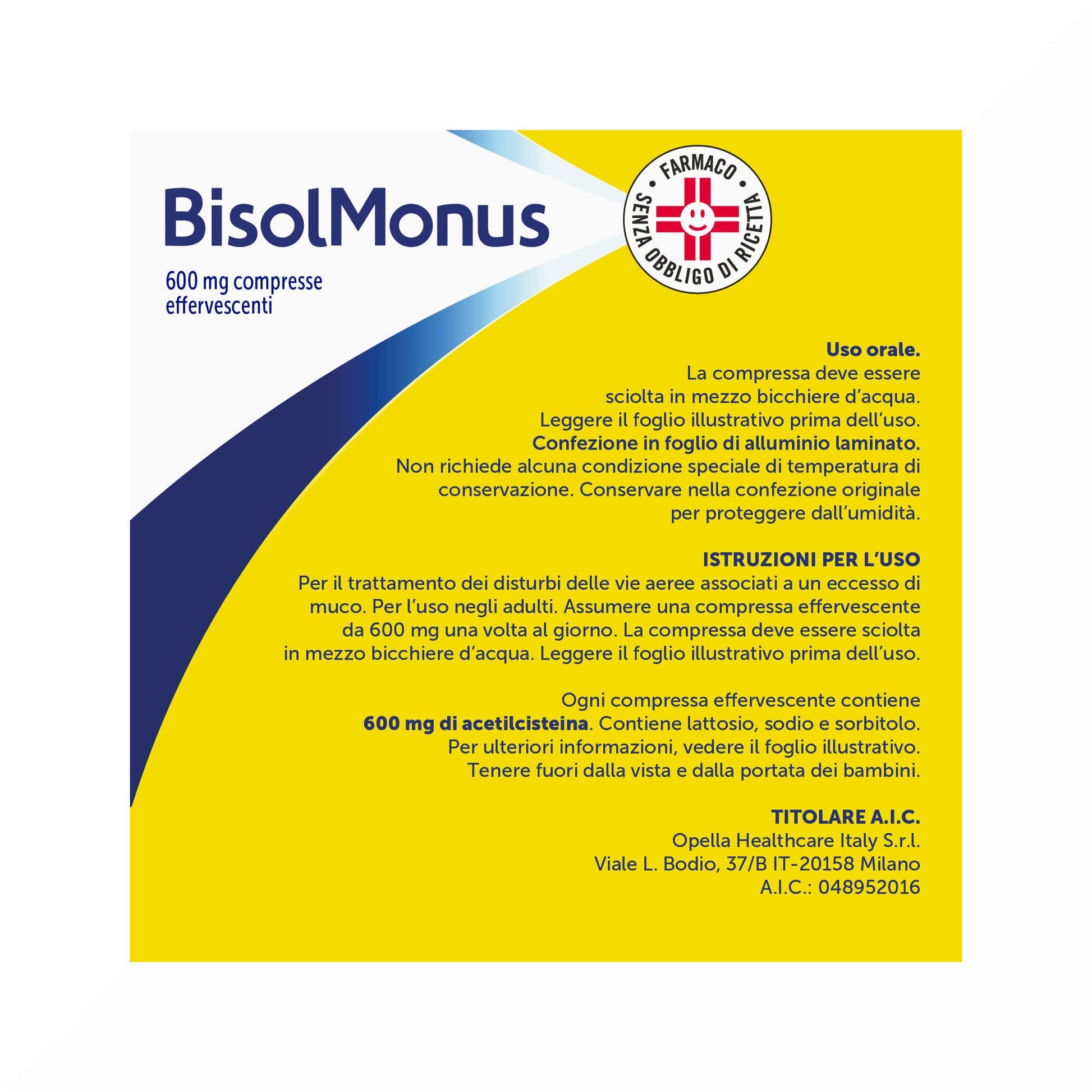 Bisolmonus 600mg 10 Compresse Effervescenti-3