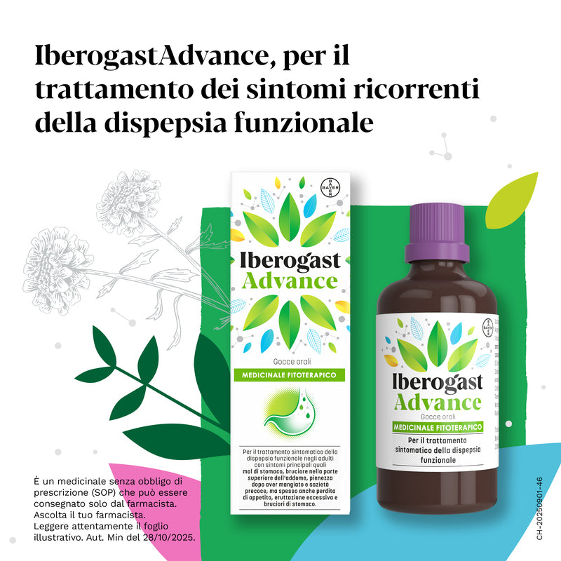 Iberogastadvance Gocce Orali Liquido 1 Flacone in Vetro da 50 ml con Applicatore Contagocce