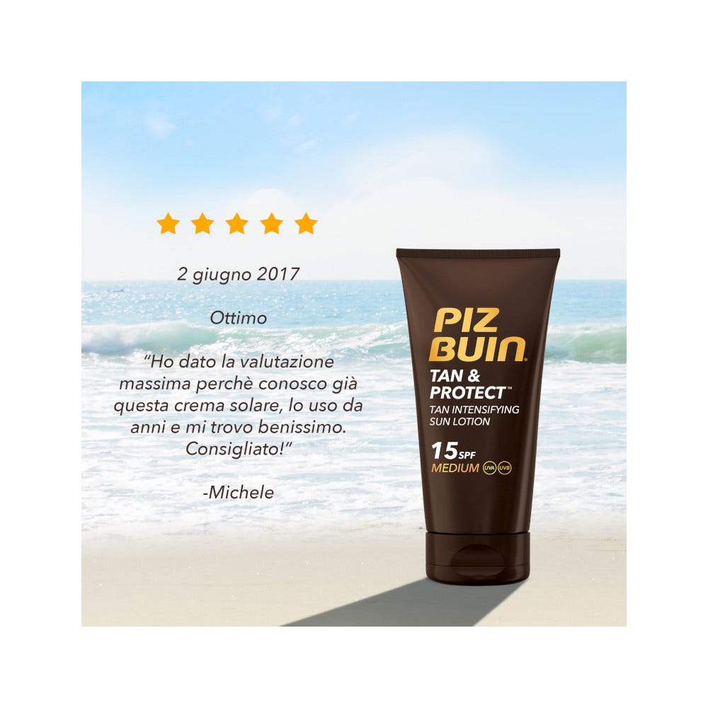 Piz Buin Tan E Protect Lozione SPF15 Medium 150ml-7