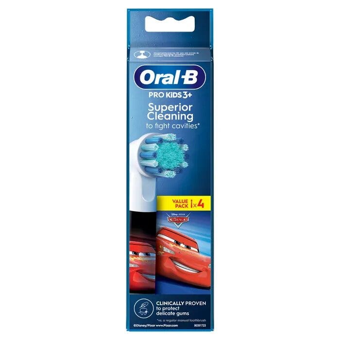 Oral-B Testine Di Ricambio Pro Kids Con Disney Cars o Principesse 4 Pezzi-8