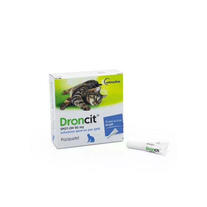 Droncit Spot-on 20 mg Gatto 4 tubetti da 0,5 ml – Farmae - Para ...