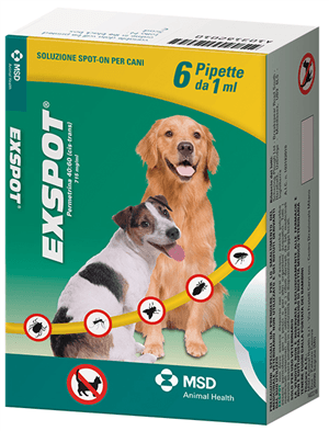 Exspot Spot-On Soluzione 6 Pipette 1ml 715mg/ml Cani-1