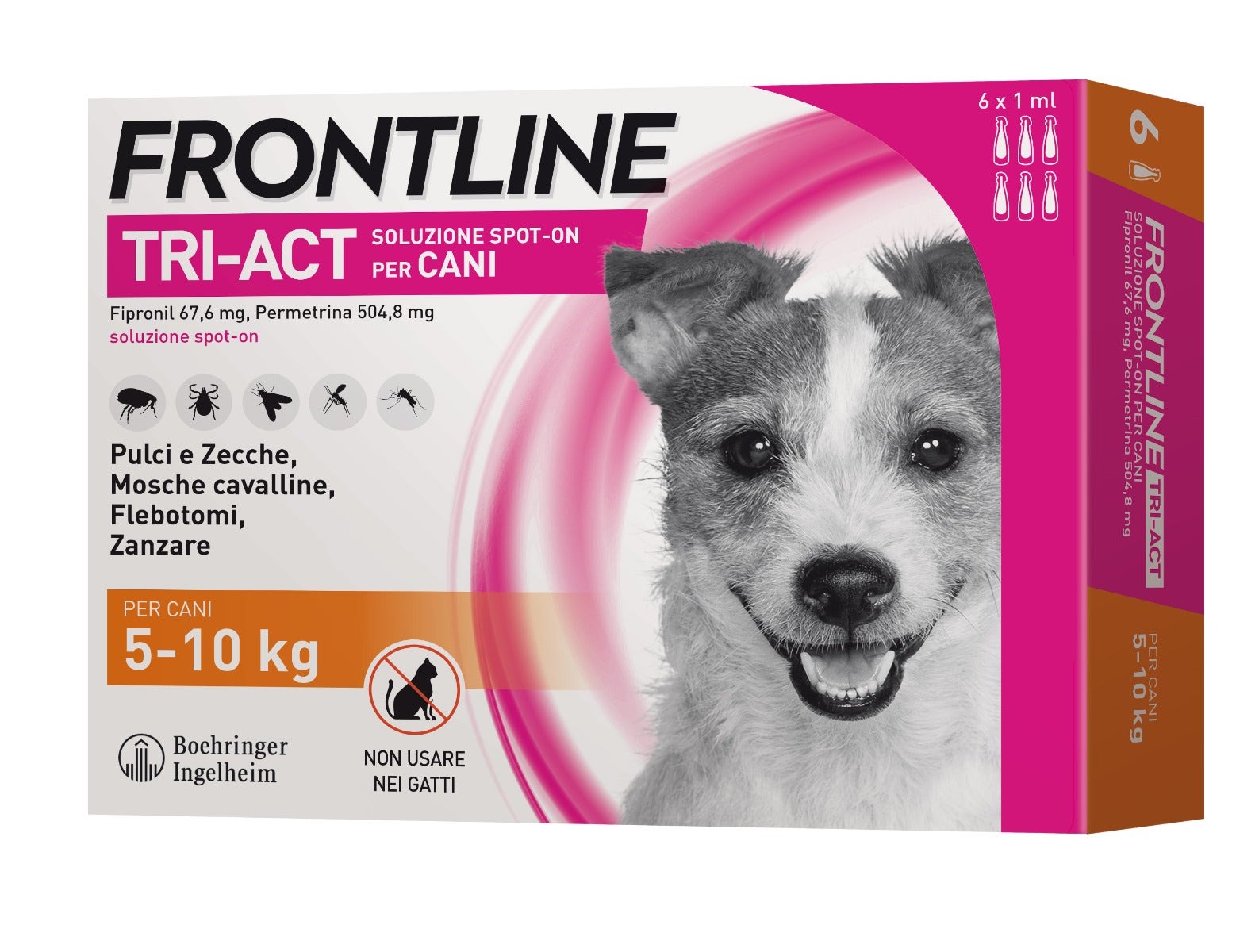Frontline Tri-Act Soluzione Spot On Cani 5-10kg 6x1ml-2