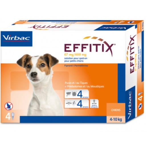 Effitik Spot-On Soluzione 4 Pipette 1,10ml 67mg+600mg Cani Da 4 a 10kg-1