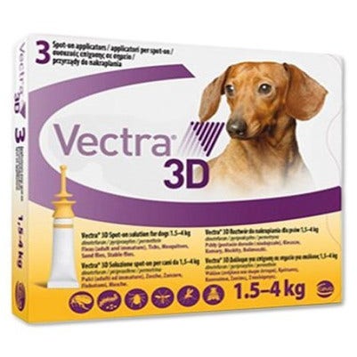 Vectra 3d Spot-On Soluzione 3 Pipette 0,8ml 44mg+3,9mg+317mg Cani 1,kg/4kg Tappo Giallo-3