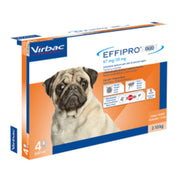 Effipro Duo Spot-On Soluzione 4 Pipette 0,67ml 67mg + 20,1mg Cani Da 2 A 10kg-1