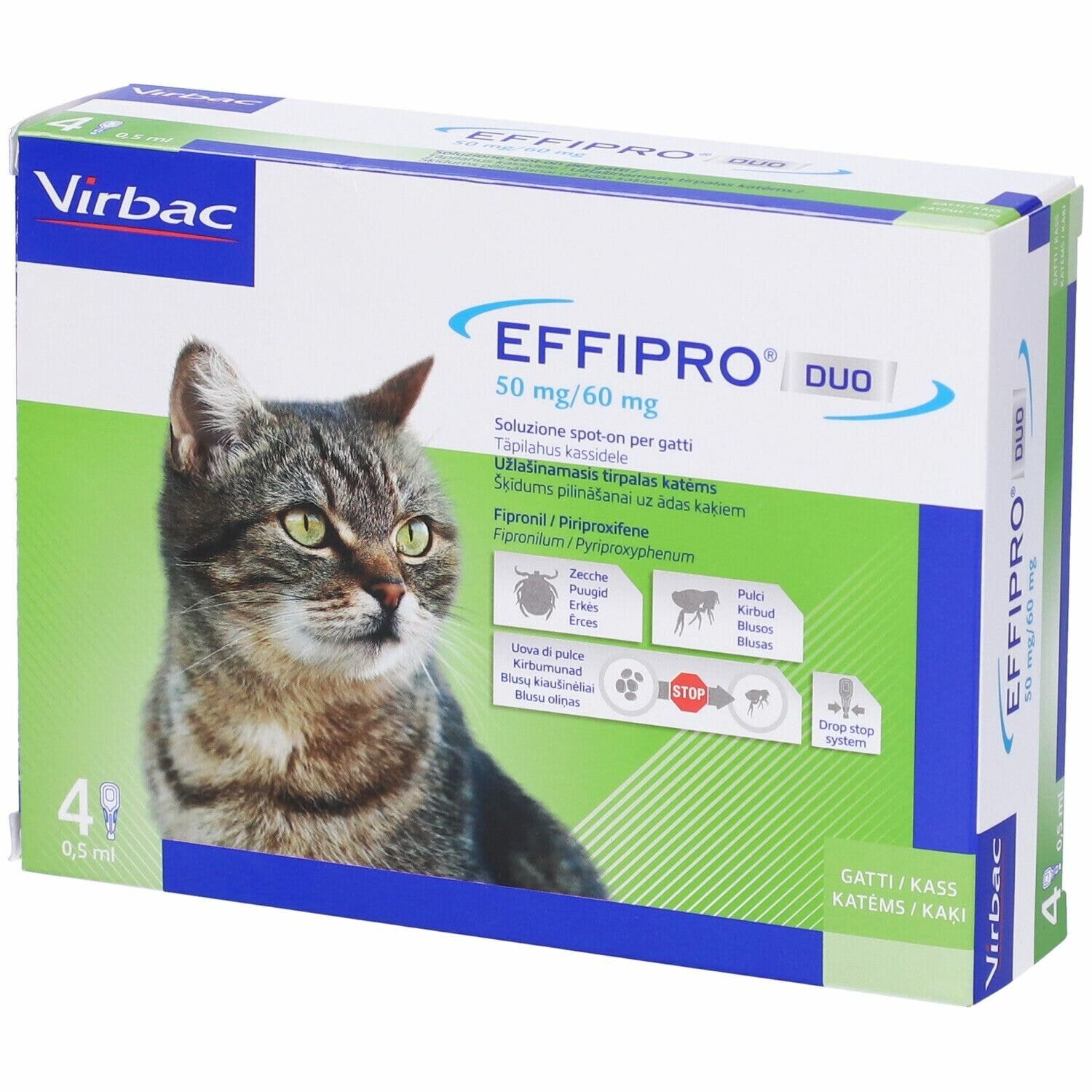 Virbac Effipro Duo Gatto 4 Pipette-2