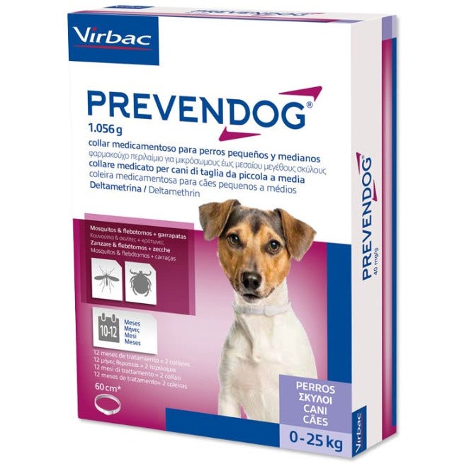 Virbac Prevendog Collare Medicato Antiparassitario 26,4g 60cm Cani Taglia Piccola/Media <25kg -1