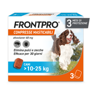 Frontpro Contro Pulci E Zecche 3 Compresse Masticabili Per Cani 10-25 Kg 68 Mg-5