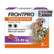 Frontpro Contro Pulci E Zecche 3 Compresse Masticabili Per Cani 25-50 Kg 136 Mg-5