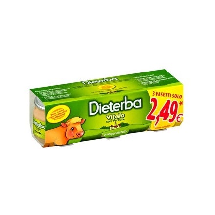 Dieterba Omogeneizzato Vitello 3 Pezzi 80g-2