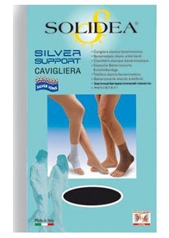 Solidea Silver Support Ankle Cavigliera Elastica Colore Nero Taglia 3 - M/L-1