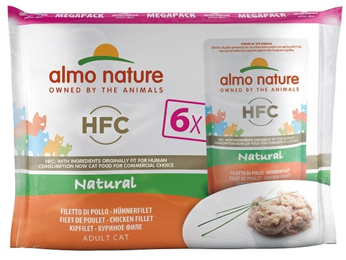 Almo Nature HFC Natural Megapack Cibo Umido Filetto Di Pollo Per Gatti Adulti 6x55g-1