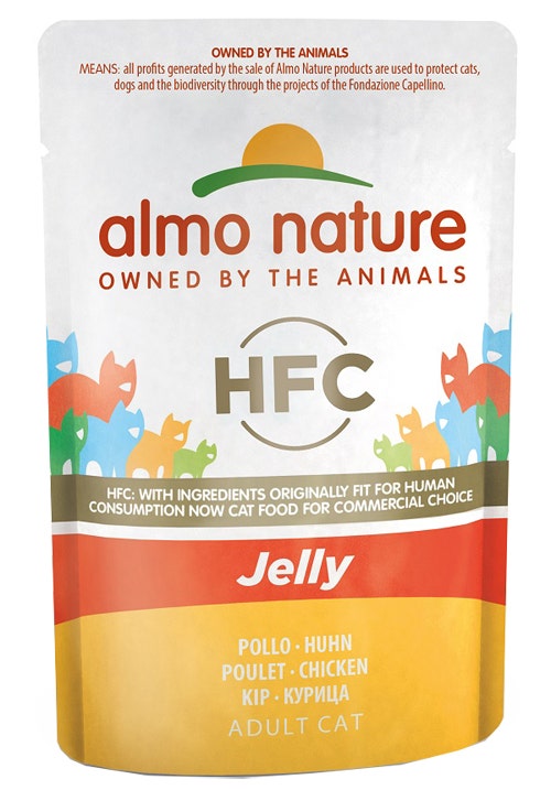 Almo Nature HCF Classic Jelly Con Pollo Umido Per Gatti Adulti Busta 55g-1
