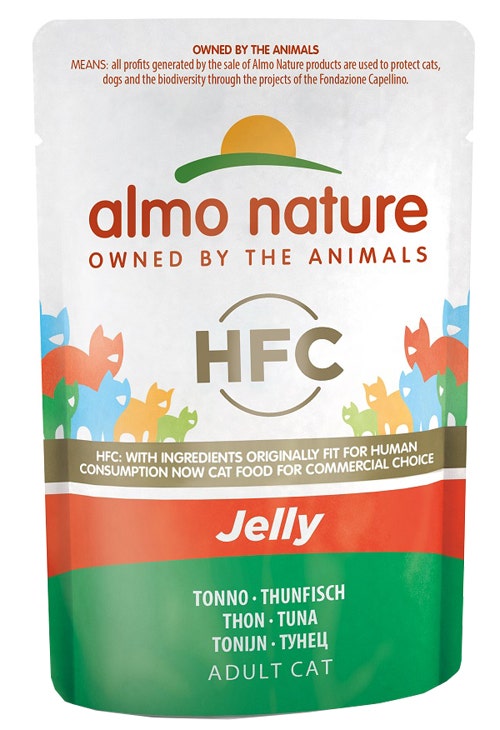 Almo Nature HCF Classic Jelly Con Tonno Per Gatti Adulti Busta 55g-1