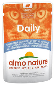 Almo Nature Daily Menu Cibo Umido Merluzzo/Gamberetti Gatti Adulti Bustina 70g-1