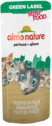 Almo Nature Green Label Mini Food Cibo Umido Filetto Di Pollo Per Gatti Adulti Bustina 3g-1