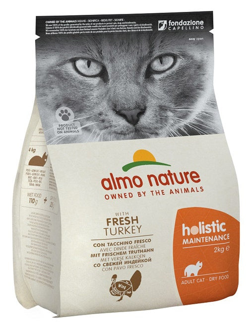Almo Nature Holistic Maintenance Con Tacchino Fresco E Riso Cibo Secco Per Gatti Adulti Sacco 2kg-1