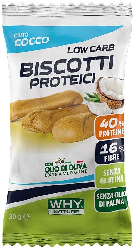 Whynature Biscotti Proteici Gusto Cocco 30g-1