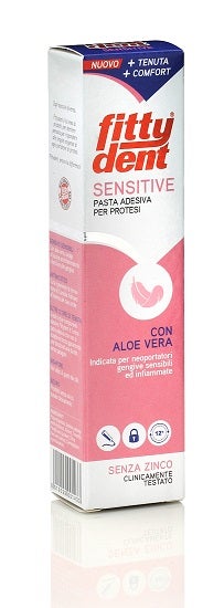 Fittydent Sensitive Pasta Adesiva Aloe Vera 40g  - 1