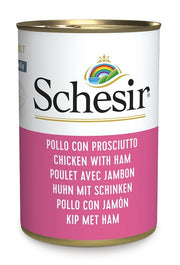 Schesir Filetti Di Pollo Con Prosciutto Cibo Umido Gatti Adulti Lattina 140g-1