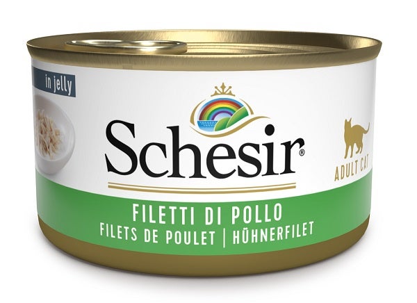 Schesir Filetti Di Pollo Cibo Umido Gatti Adulti Lattina 85g-1