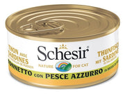 Schesir Tonnetto Con Pesce Azzurro In Brodo Di Pesce Cibo Umido Gatti Adulti Lattina 70g-1
