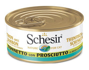 Schesir Tonnetto Con Prosciutto In Brodo Di Pesce Cibo Umido Gatti Adulti Lattina 70g-1