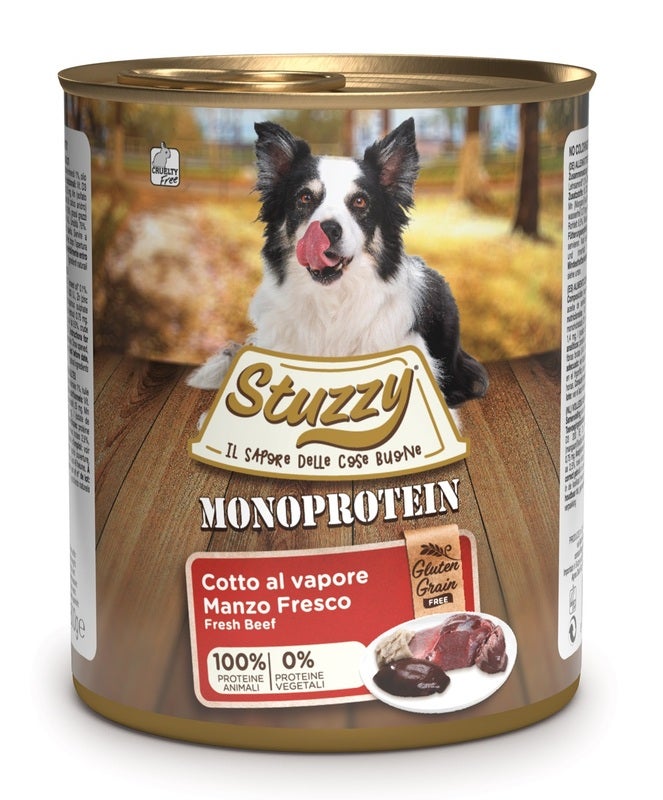 Stuzzy Monoprotein Al Manzo Cibo Umido Cani Adulti Barattolo 800g-1