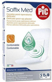 Pic Soffix Med Cerotto Antibatterico 10x15cm 5 Pezzi  - 1