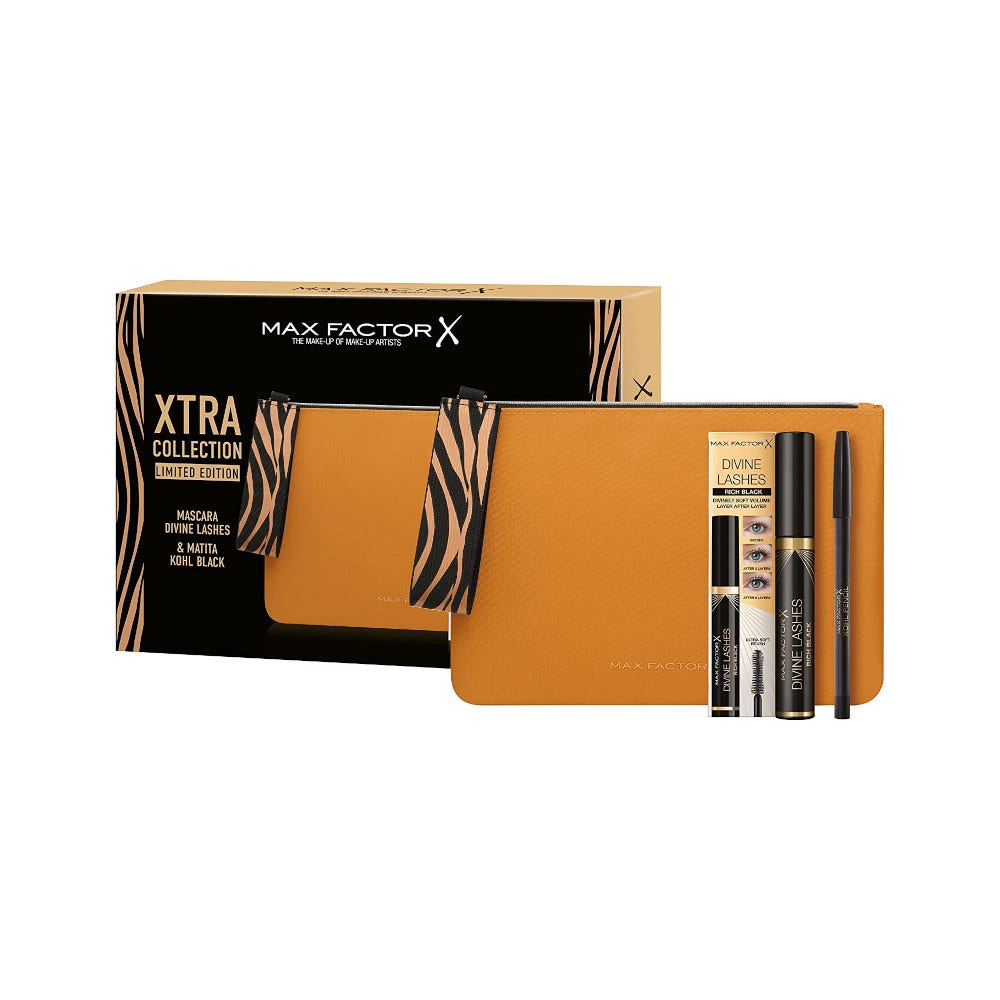 Max Factor Kit Pochette Jungle Trend + Mascara 8ml + Matita Occhi Kohl Kajal 1,2g-5