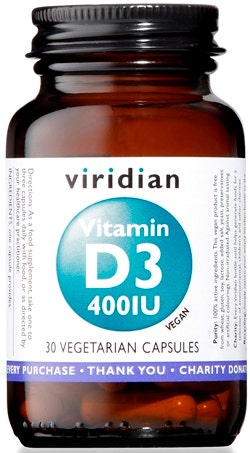 VIRIDIAN VITAMIN D3 400IU 30CP-1