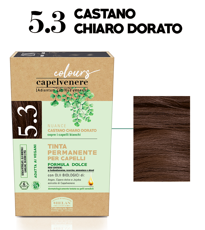 Helan Capelvenere Colours Tinta Capelli 5.3N Castano Chiaro Dorato - 3
