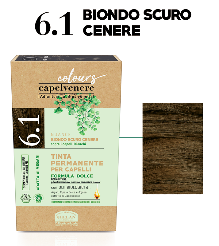 Helan Capelvenere Colours Tinta Capelli 6,1N Biondo Scuro Cenere  - 3