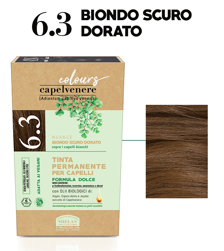 Helan Capelvenere Colours Tinta Capelli 6,3N Biondo Scuro Dorato  - 3