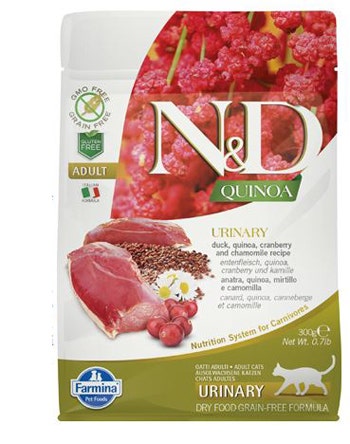Farmina Natural & Delicious Quinoa Urinary Anatra Grain Free Cibo Secco Per Gatti 300g-1