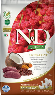 Farmina Natural & Delicious All Breed Quinoa Skin & Coat Cervo Grain Free Cibo Secco Per Cani 2,5kg-1
