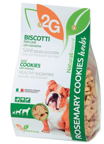 2G Pet Food Rosemary Cookies Biscotti Al Rosmarino Per Cani Sacco 350g-1