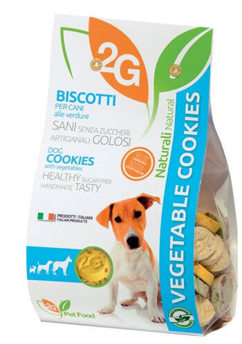 2G Pet Food Vegetable Cookies Biscotti Alle Verdure Per Cani Sacco 350g-2