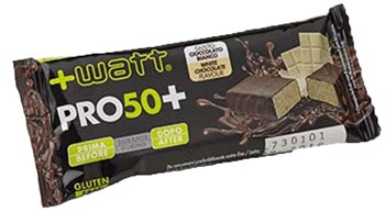 +Watt PRO50+ Barretta Proteica Gusto Cioccolato Bianco 50g-1