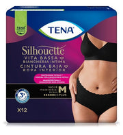 Pannolone a Mutandina Assorbente Tena Silhouette Noir m Vita Bassa 12 Pezzi-1