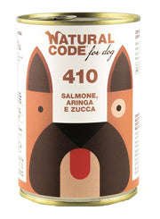 Natural Code For Dog 410 Salmone Aringa Zucca 400g-1