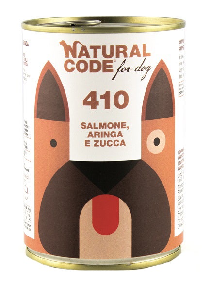 Natural Code For Dog 410 Salmone Aringa Zucca 400g-1