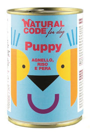 Natural Code Puppy 02 Cibo Umido Con Agnello/Riso/Pera Per Cuccioli Barattolo 400g-1