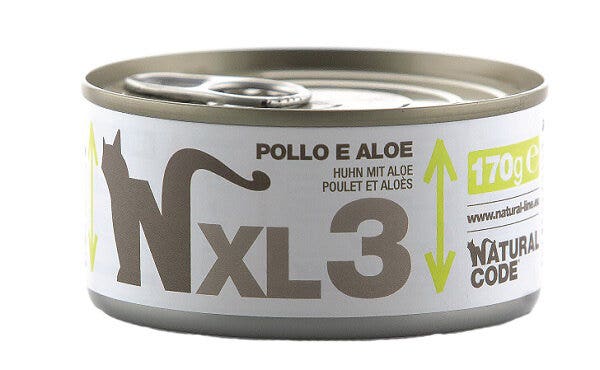 Natural Code XL3 Per Gatti Adulti Pollo E Aloe 170g-2